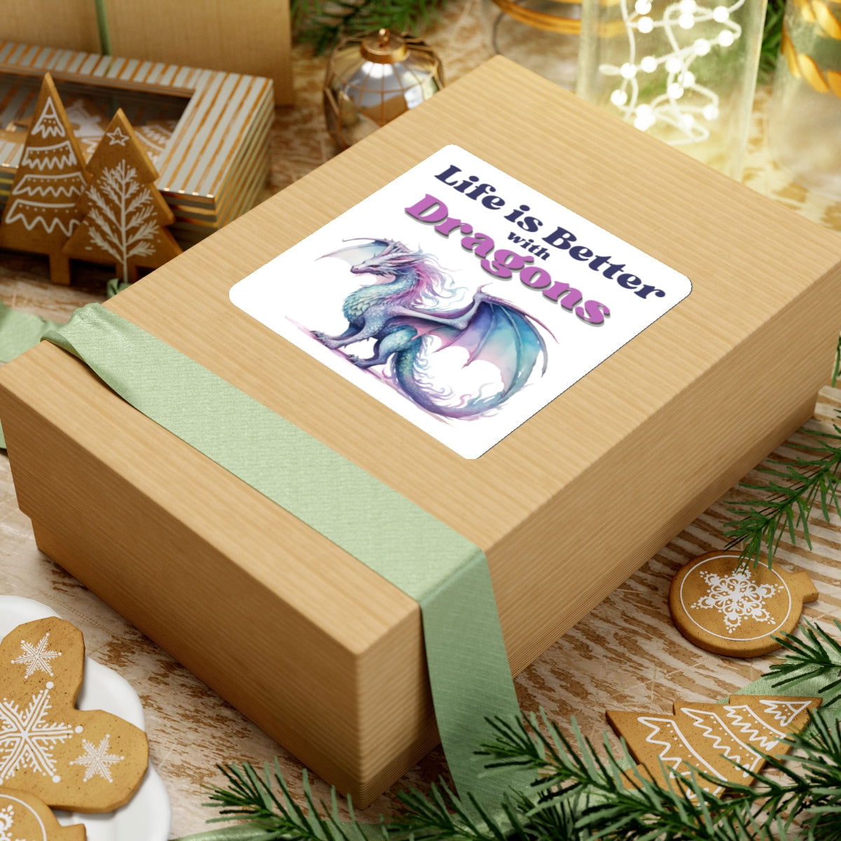 Life is Better with Dragons, Kiss-Cut Sticker - Beaches and Trails Publishing