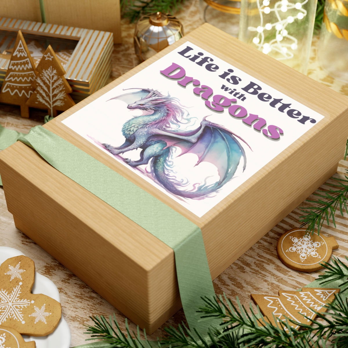 Life is Better with Dragons, Kiss-Cut Sticker - Beaches and Trails Publishing