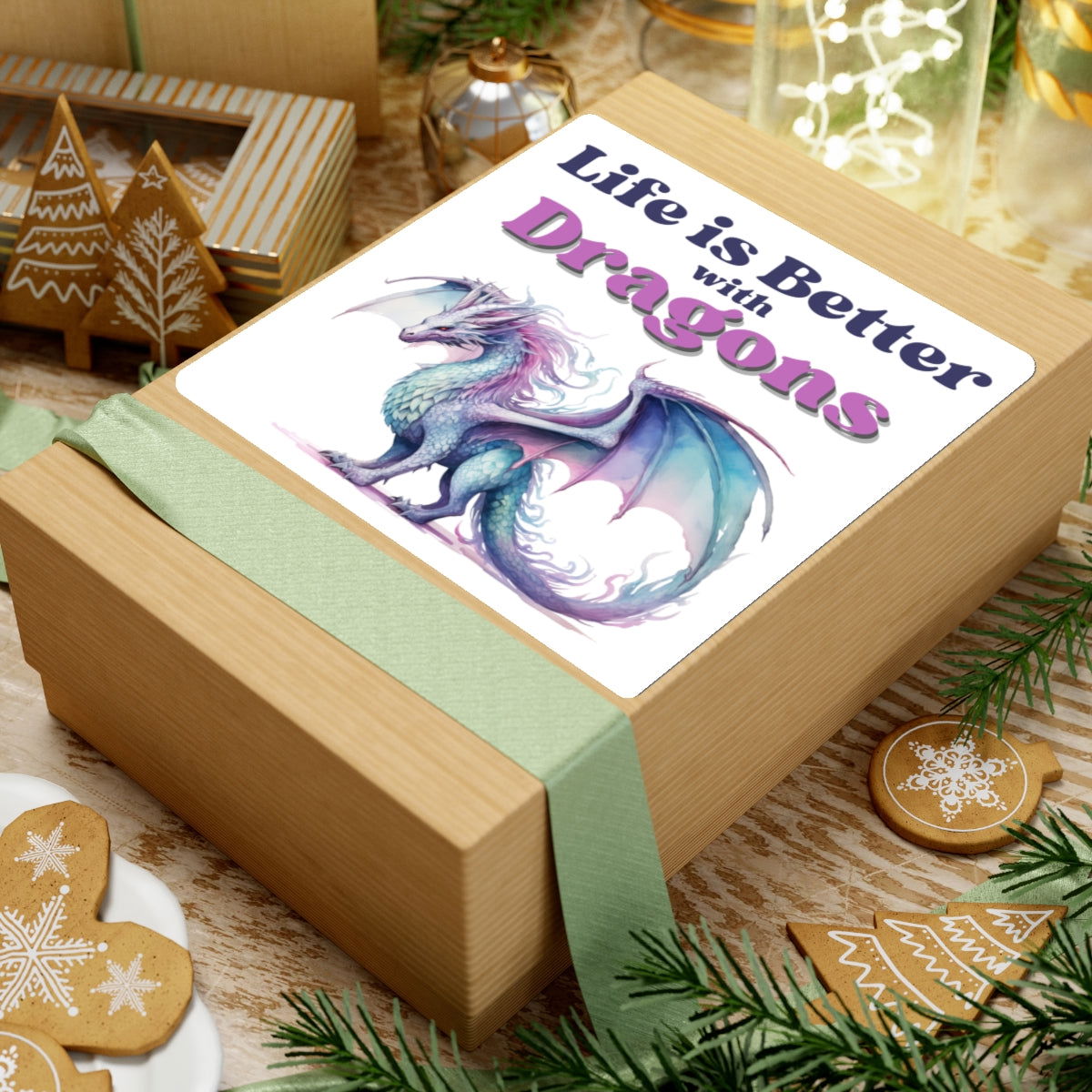 Life is Better with Dragons, Kiss-Cut Sticker - Beaches and Trails Publishing