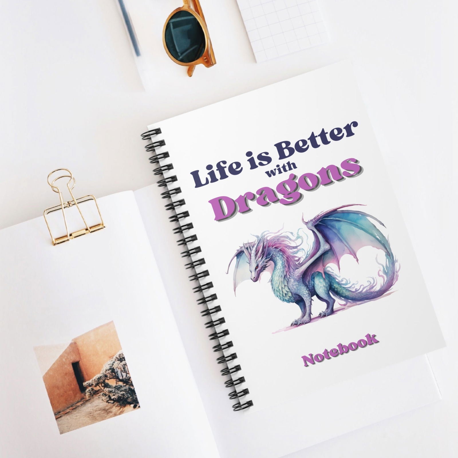Life is Better with Dragons, Spiral Notebook - Ruled Line - Beaches and Trails Publishing