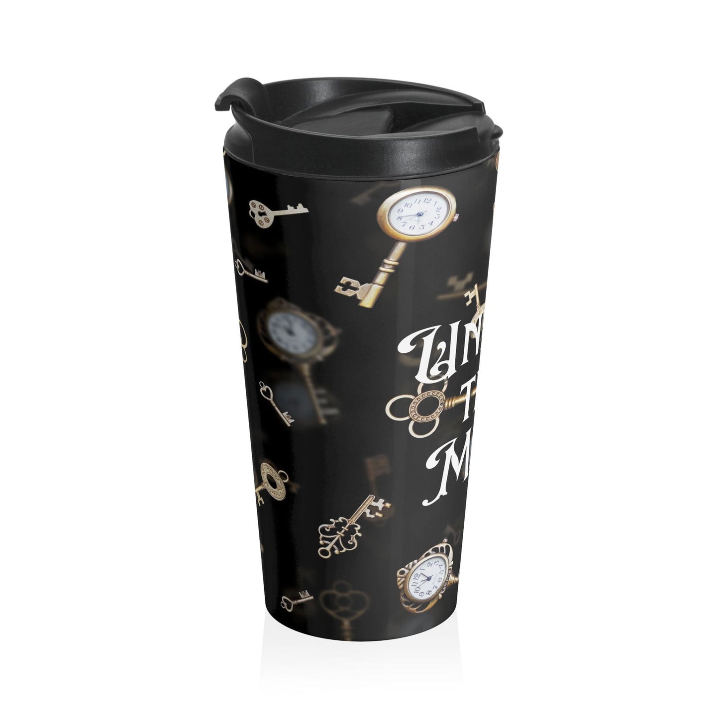 Unlock the Magic - Stainless Steel Travel Mug - Beaches and Trails Publishing