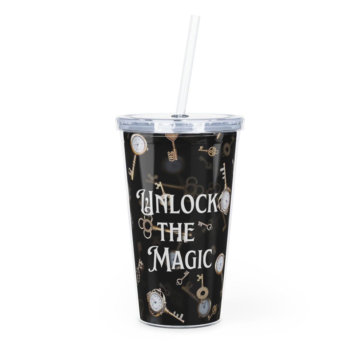 Unlock the Magic Plastic Tumbler with Straw - Beaches and Trails Publishing