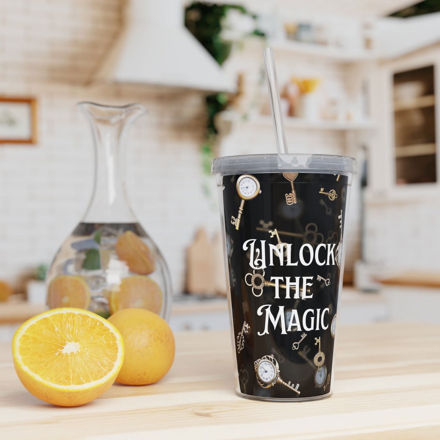 Unlock the Magic Plastic Tumbler with Straw - Beaches and Trails Publishing