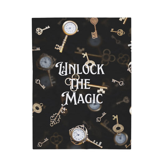 Unlock the Magic Velveteen Plush Blanket - Beaches and Trails Publishing