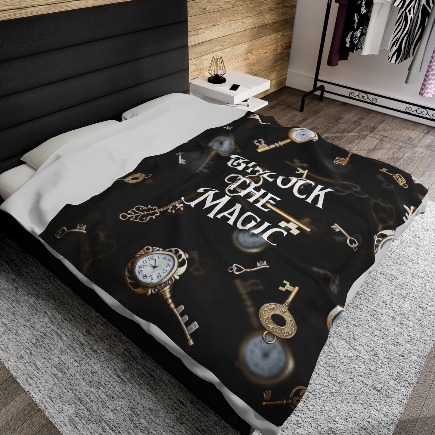 Unlock the Magic Velveteen Plush Blanket - Beaches and Trails Publishing