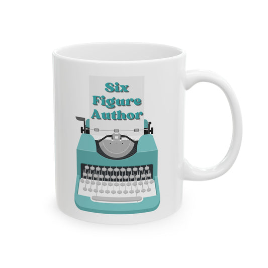 Six Figure Author Ceramic Mug, 11oz, White