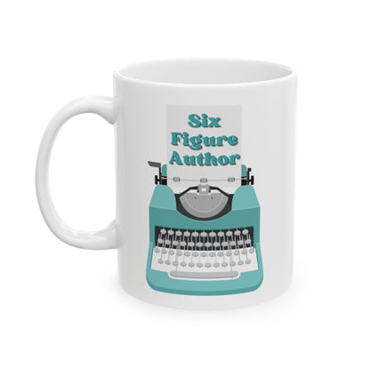 Six Figure Author Ceramic Mug, 11oz, White