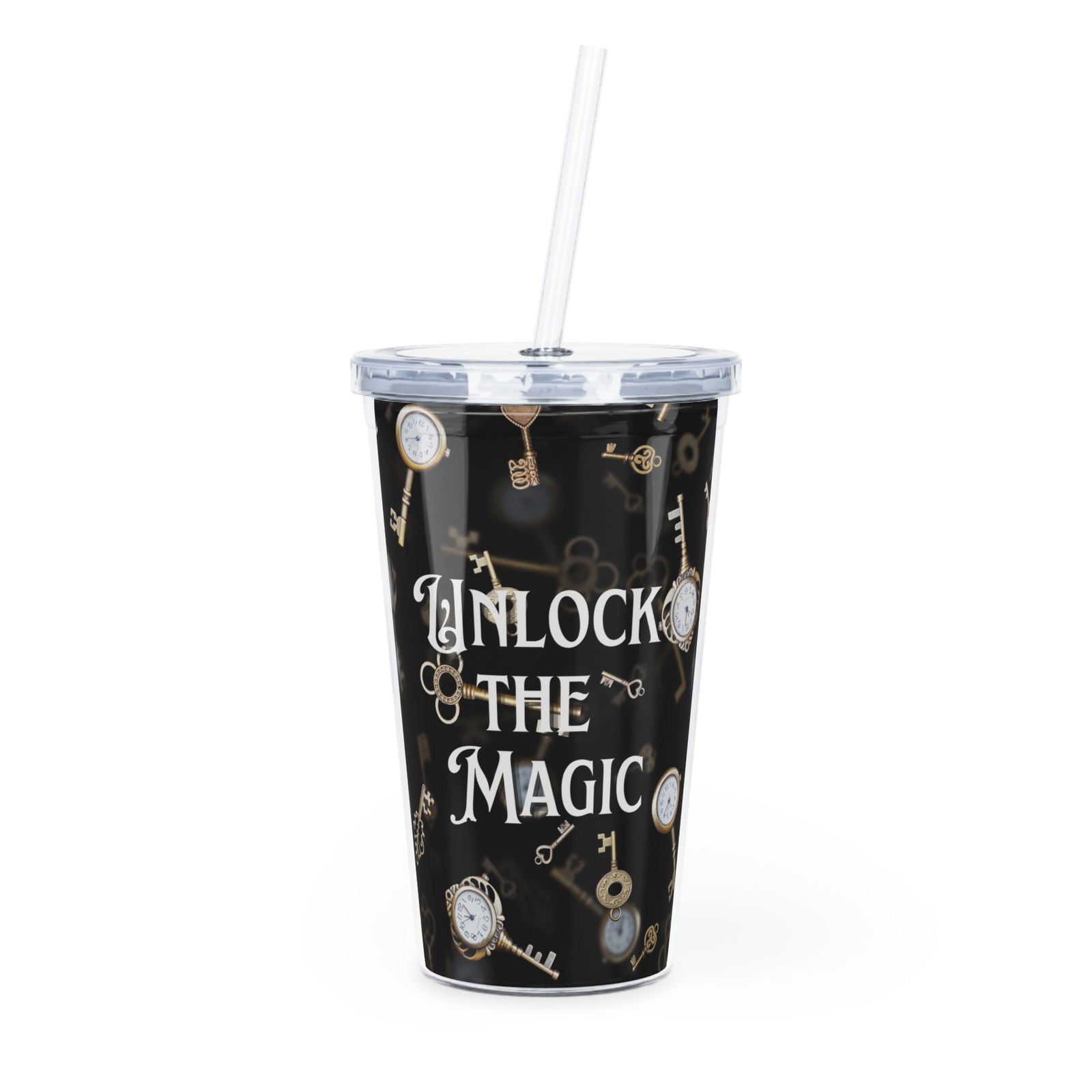 Unlock the Magic Plastic Tumbler with Straw - Beaches and Trails Publishing