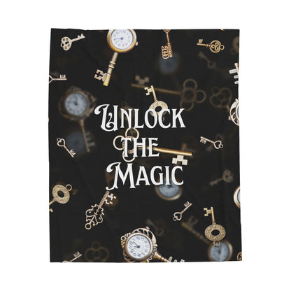 Unlock the Magic Velveteen Plush Blanket - Beaches and Trails Publishing