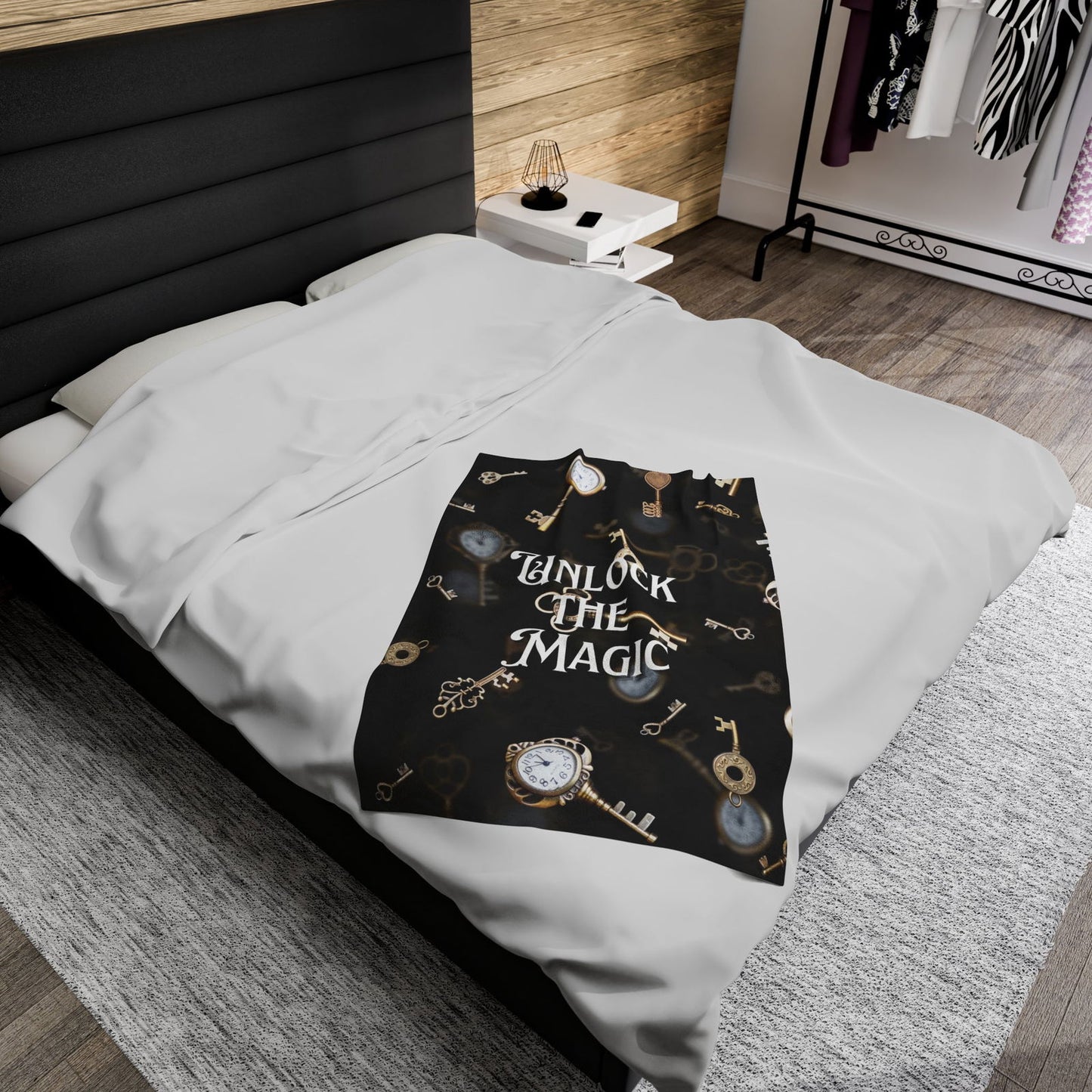 Unlock the Magic Velveteen Plush Blanket - Beaches and Trails Publishing
