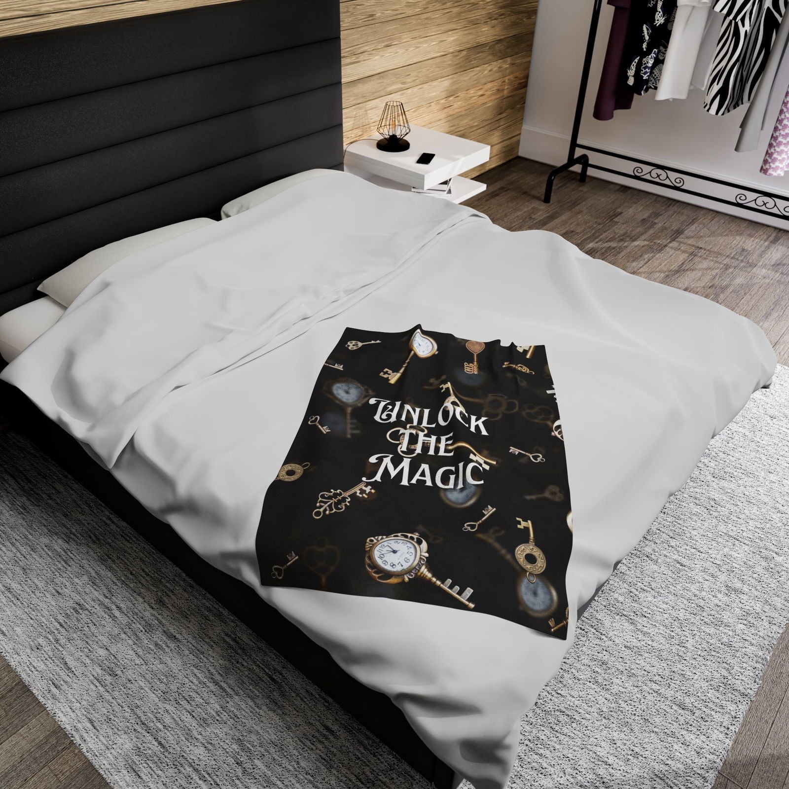 Unlock the Magic Velveteen Plush Blanket - Beaches and Trails Publishing