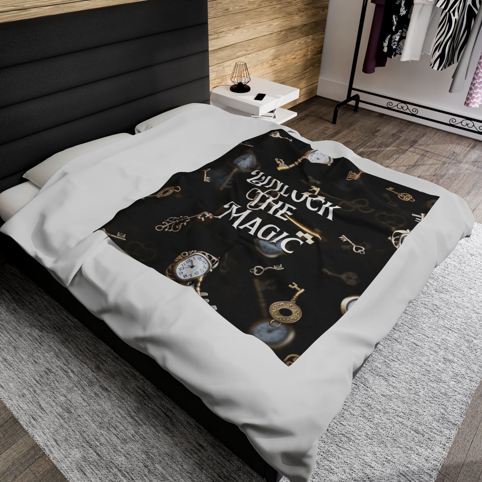 Unlock the Magic Velveteen Plush Blanket - Beaches and Trails Publishing