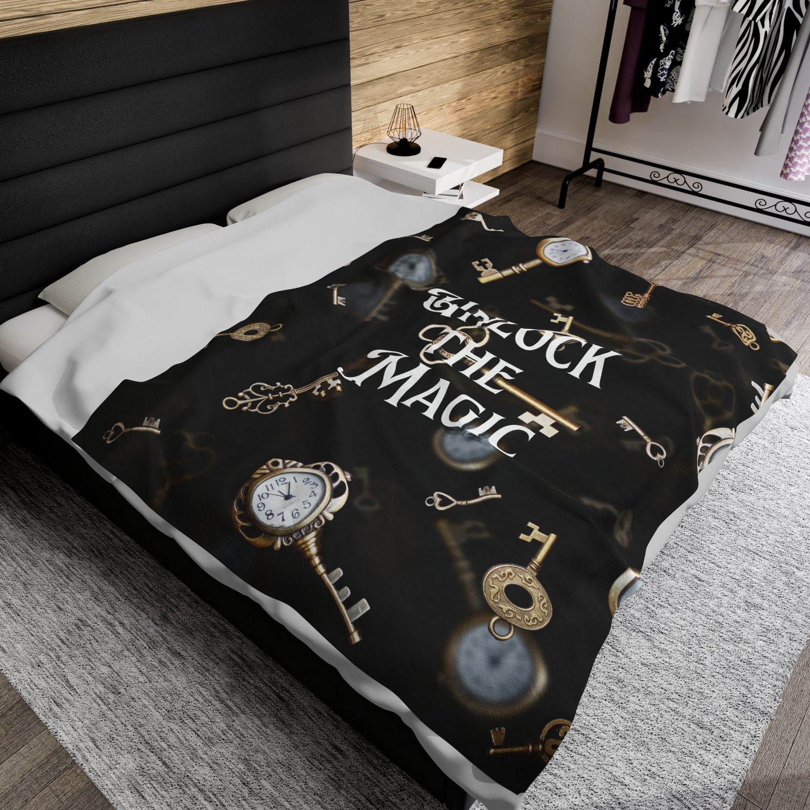 Unlock the Magic Velveteen Plush Blanket - Beaches and Trails Publishing